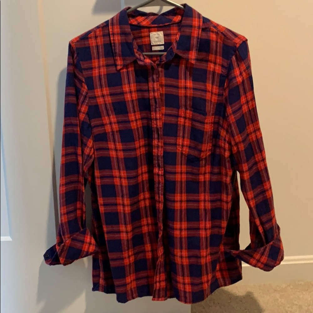 Gap fitted boyfriend flannel